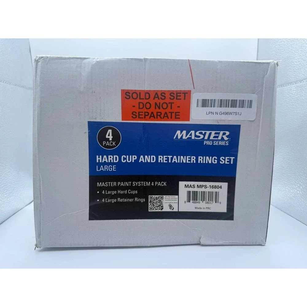 Master Pro Series Hard Cup and Retainer Ring Set Large 4 Pack A12 - Picture 3 of 8